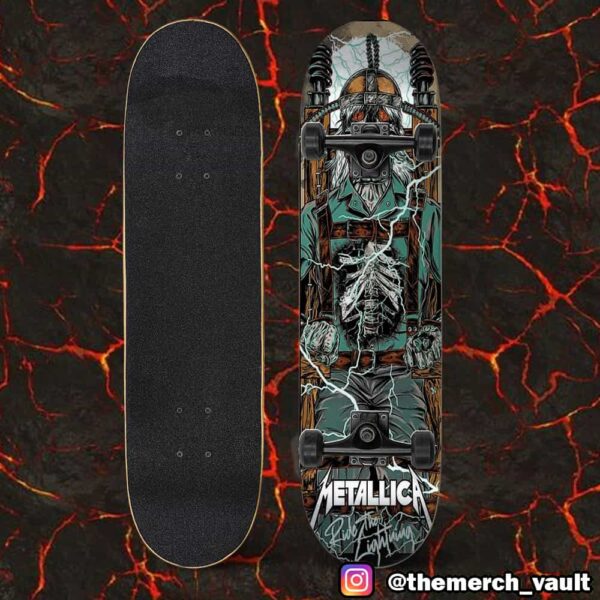 Metallica Metclub Art Series Artwork Poster Stern Pinball ReMastered Ride The Lightning Skateboard Event Deck