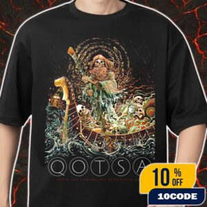 New Poster For Queens Of The Stone Age The End Is Nero Tour June 20 2025 At Madison Breese Stevens Field Artwork By milestsang Merch Unisex T-Shirt