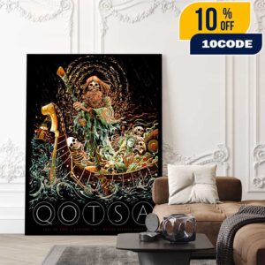 New Poster For Queens Of The Stone Age The End Is Nero Tour June 20 2025 At Madison Breese Stevens Field Artwork By milestsang Poster Canvas Home Decor
