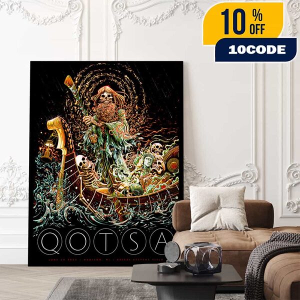 New Poster For Queens Of The Stone Age The End Is Nero Tour June 20 2025 At Madison Breese Stevens Field Artwork By milestsang Poster Canvas Home Decor