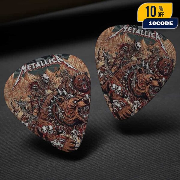 Night 1 Metallica M72 Denver No Repeat Weekend North American Tour June 27 2025 At Empower Field At Mile High Poster Event Artwork By Juan Ma Orozco Guitar Pick