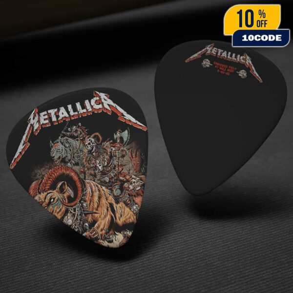 Night 2 Metallica M72 Denver No Repeat Weekend North American Tour June 29 2025 At Empower Field At Mile High Poster Event Artwork By Juan Ma Orozco Guitar Pick
