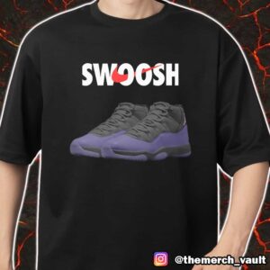 Nike Swoosh Logo Air Jordan 11 Canyon Purple Holiday 2025 Sneaker Merch Unisex T-Shirt
