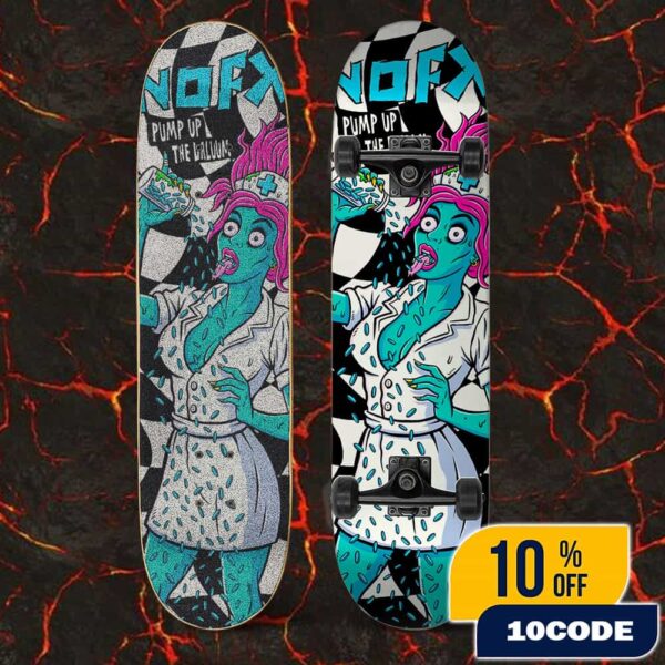 Official Band Merch NOFX Pump Up The Valuum Skate Deck Skateboard