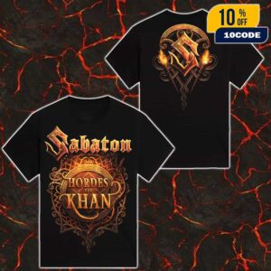 Official Sabaton Hordes Of Khan New Merch Unisex Two Sides T-Shirt