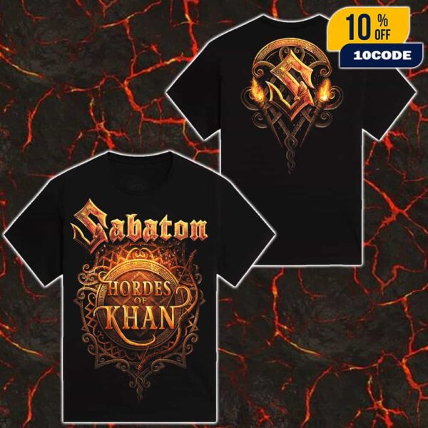 Official Sabaton Hordes Of Khan New Merch Unisex Two Sides T-Shirt