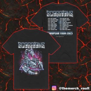 Official Scorpions European Tour 2025 Celebrating 60 Years Of Rock 1965-2025 Robotic Tour Dates Unisex Merch T-Shirt