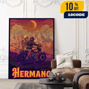 Official Screen Prints Hermano At Hellfest June 19-22 2025 At Clisson France Poster Design Artwork By Douwe Dijkstra Poster Canvas Home Decor