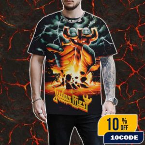 Official Screen Prints Judas Priest Band At Hellfest June 19-22 2025 At Clisson France Poster Design Artwork By Max Loffler All Over Print Graphic T-Shirt, Hoodie