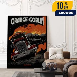 Official Screen Prints Orange Goblin Band At Hellfest June 19-22 2025 At Clisson France Poster Design Artwork By JOHRICE Poster Canvas Home Decor