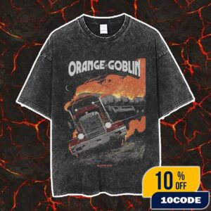 Official Screen Prints Orange Goblin Band At Hellfest June 19-22 2025 At Clisson France Poster Design Artwork By JOHRICE Vintage Washed Unisex T-Shirt