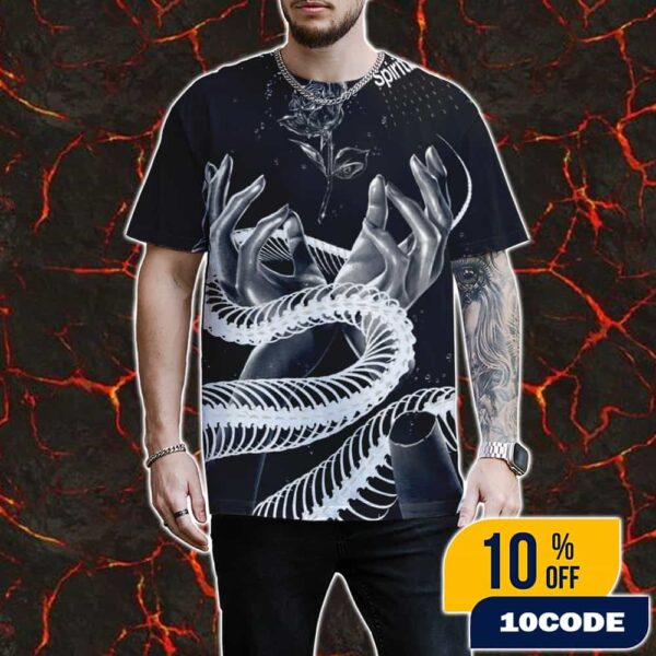 Official Screen Prints Spiritbox Band At Hellfest June 19-22 2025 At Clisson France Poster Design Artwork By Matty Ryan Tobin All Over Print Graphic T-Shirt, Hoodie