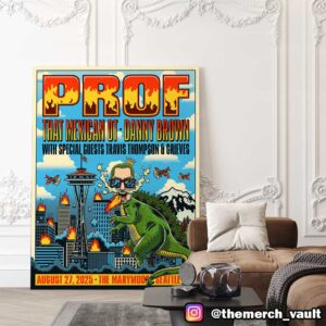 PROF That Mexican OT Danny Brown With Special Guests Travis Thompson And Grieves August 27 2025 At The Marymoor Seattle WA Poster Canvas Home Decor