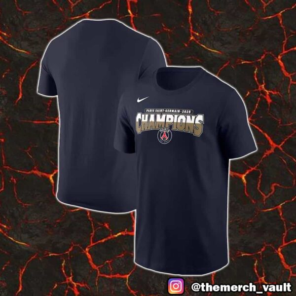 Paris Saint-Germain Nike 2025 Champions League Winners Core Logo Unisex T-Shirt