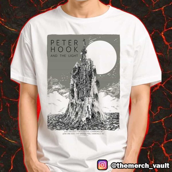 Peter Hook And The Light June 2nd-3rd 2025 At Cat’s Cradle Carrboro NC And The Orange Peel Asheville NC Poster Event Shows Artwork Merchandise Unisex T-Shirt