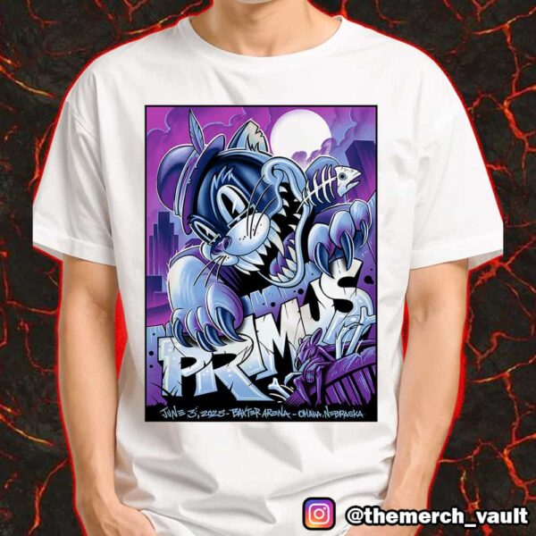 Primus Poster Show Artwork Design By Maxx242 June 3 2025 At Baxter Arena Omaha Nebraska Merchandise Unisex T-Shirt