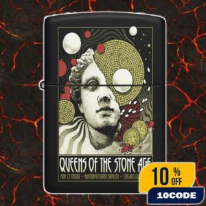 Queens Of The Stone Age June 21 2025 At Huntington Bank Pavilion Chicago Illinois USA The End Is Nero Poster Artwork By Arcane Path Print Co Lighter Box