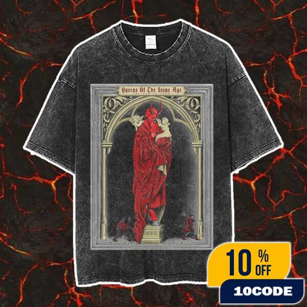 Queens Of The Stone Age The End Is Nero Tour June 10 2025 At Boston MA MGM Music Hall At Fenway Poster Show Limited Unisex Washed T-Shirt
