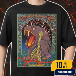 Queens Of The Stone Age Tour The End Is Nero June 17 2025 At KEMBA Live Columbus Ohio Poster Design Artwork By Emek Studios Merch Unisex T-Shirt