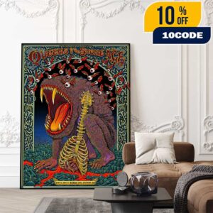 Queens Of The Stone Age Tour The End Is Nero June 17 2025 At KEMBA Live Columbus Ohio Poster Design Artwork By Emek Studios Poster Canvas Home Decor