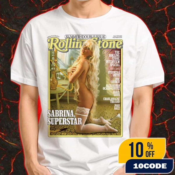 Rolling Stone Summer Double Issue July August 2025 Sabrina Carpenter Super Star Cover Magazine Merchandise Unisex T-Shirt