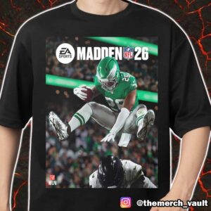 Saquon Barkley Philadelphia Eagles And His Hurdle Grace The Cover Of Madden NFL 26 EA Sports Game 14 August 2025 Merch Unisex T-Shirt