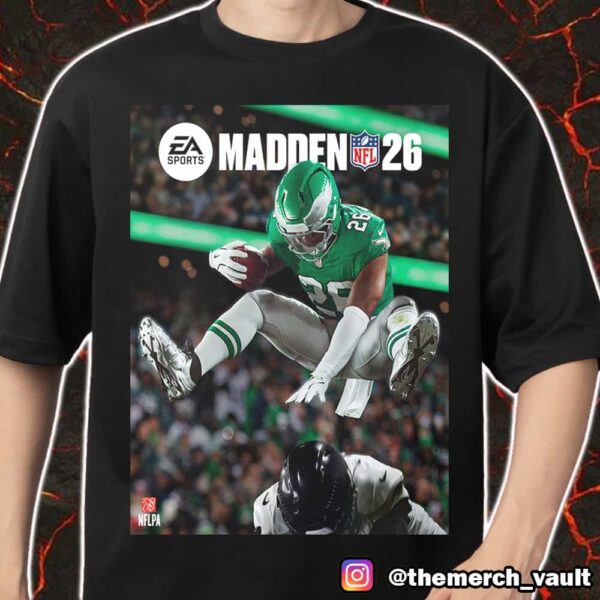 Saquon Barkley Philadelphia Eagles And His Hurdle Grace The Cover Of Madden NFL 26 EA Sports Game 14 August 2025 Merch Unisex T-Shirt