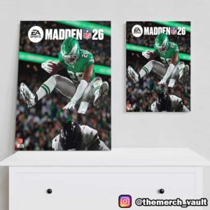 Saquon Barkley Philadelphia Eagles And His Hurdle Grace The Cover Of Madden NFL 26 EA Sports Game 14 August 2025 Poster Canvas