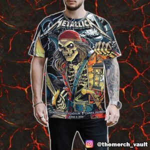 Second Night Metallica M72 Tampa No Repeat Weekend June 8 2025 North American Tour At Raymond James Stadium Poster Event Artwork By Andrew Cremeans All Over Print Shirt