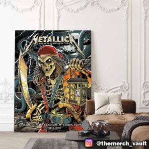 Second Night Metallica M72 Tampa No Repeat Weekend June 8 2025 North American Tour At Raymond James Stadium Poster Event Artwork By Andrew Cremeans Poster Canvas Home Decor