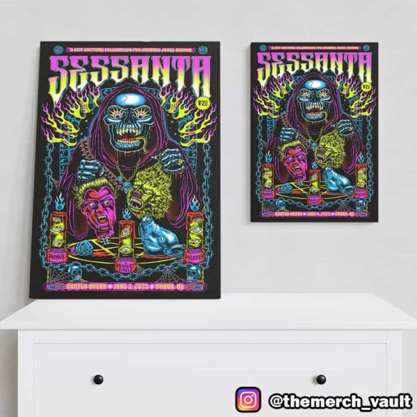 Sessanta V2.0 61st Birthday For Maynard James Keenan June 3 2025 At Baxter Arena Omaha NE Poster Show Artwork Design By AMY JEAN Poster Canvas
