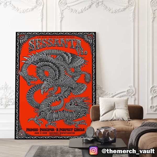Sessanta V2.0 61st Birthday For Maynard James Keenan June 6 2025 At The Cascades Amphitheater Ridgefield Washington Poster Design By Emek Studios Poster Canvas Home Decor