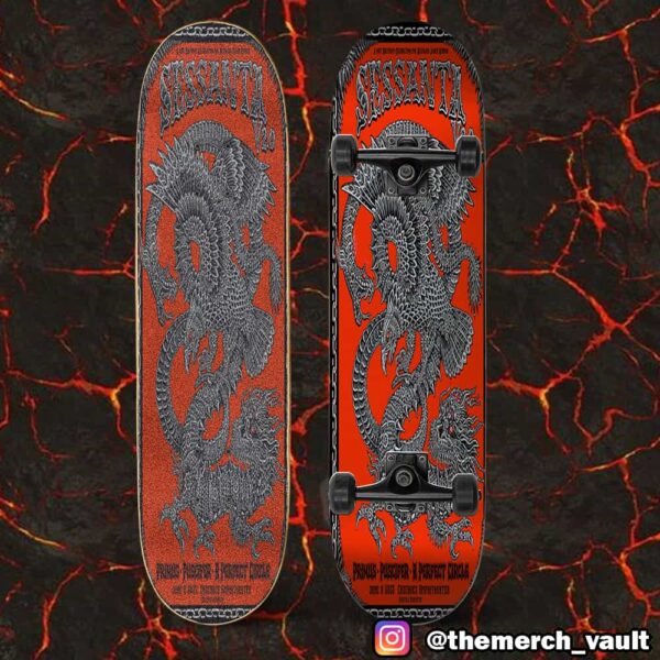 Sessanta V2.0 61st Birthday For Maynard James Keenan June 6 2025 At The Cascades Amphitheater Ridgefield Washington Poster Design By Emek Studios Skateboard Event Deck