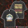 The Kooks North America Tour 2025 With Tour Dates Backprint Merch Unisex Two Sided Washed T-Shirt