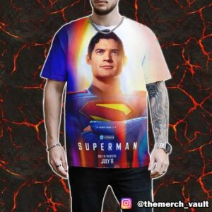 Superman David Corenswet Is Superman July 11 2025 DC Studios All Over Print Graphic T-Shirt, Hoodie