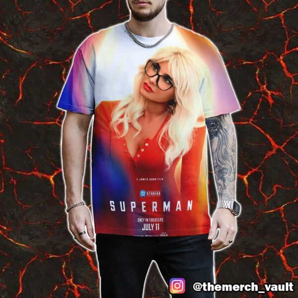 Superman Mikaela Hoover As Cat Grant July 11 2025 DC Studios All Over Print Graphic T-Shirt, Hoodie