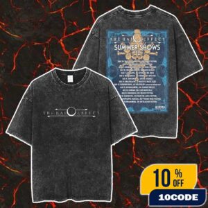 The Halo Effect Summer Shows 2025 Poster Tour Dates Merch Unisex Two Sided Washed T-Shirt