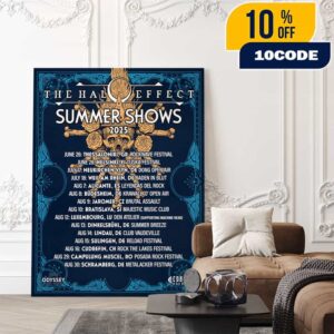 The Halo Effect Summer Shows 2025 Poster Tour Dates Poster Canvas Home Decor
