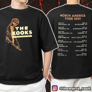 The Kooks North America Tour 2025 With Tour Dates Backprint Unisex T-Shirt Merchandise