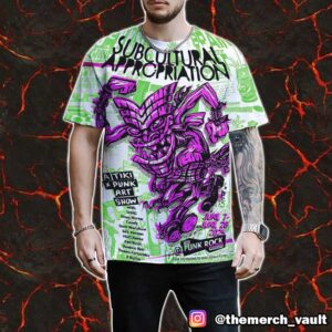The Punk Rock Museum June 7-28 2025 Subcultural Appropriation By Artist Shawn Kerry Tiki x Punk Poster Art Show All Over Print T-Shirt