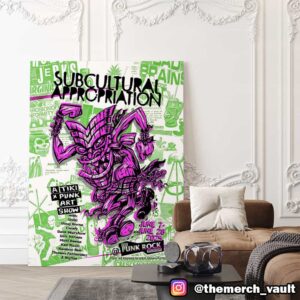 The Punk Rock Museum June 7-28 2025 Subcultural Appropriation By Artist Shawn Kerry Tiki x Punk Poster Art Show Poster Canvas Home Decor