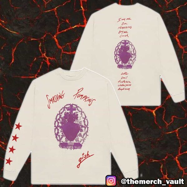 The Smashing Pumpkins Gish Tracklist All Over Print Long Sleeve