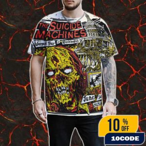 The Suicide Machines Poster Limited Edition Artwork Design By dismaydesign Warped Tour x Washington DC June 14-15 2025 All Over Print Graphic T-Shirt, Hoodie