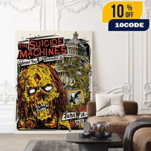 The Suicide Machines Warped Tour x Washington DC June 14-15 2025 Poster Limited Edition Artwork Design By dismaydesign Poster Canvas Home Decor
