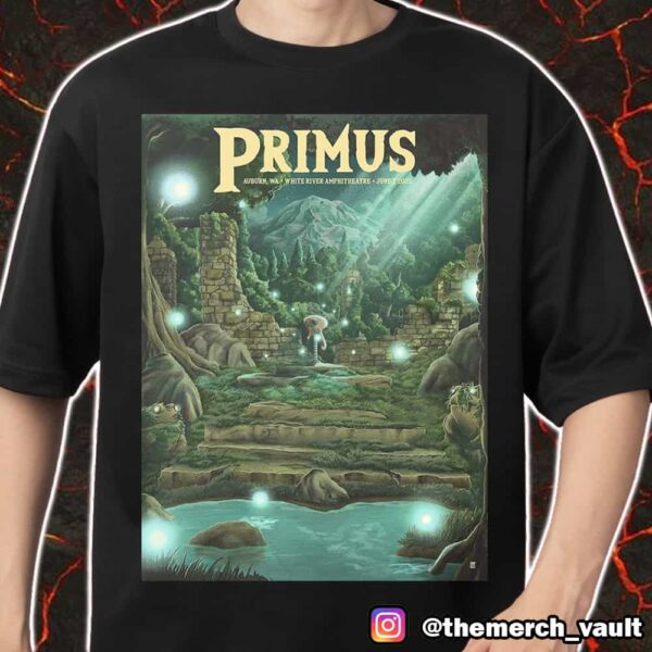 Tonight’s Poster Show For Primus June 7 2025 At White River Amphitheatre Auburn WA Design Artwork By Bailey P Race Merch Unisex T-Shirt