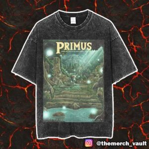 Tonight’s Poster Show For Primus June 7 2025 At White River Amphitheatre Auburn WA Design Artwork By Bailey P Race Vintage Washed Unisex T-Shirt