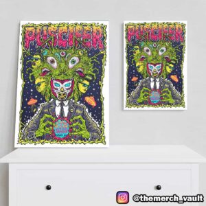 Tonight’s Poster Show For Puscifer June 7 2025 At White River Amphitheatre Auburn WA Design Artwork By Garrett Morlan Poster Canvas