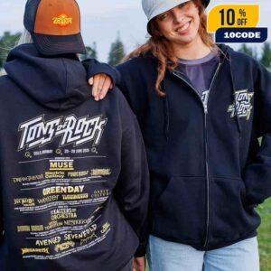 Tons Of Rock 2025 Festival 25-28 June 6 At Ekebergsletta Oslo Norway Line Up Zip Unisex Hoodie