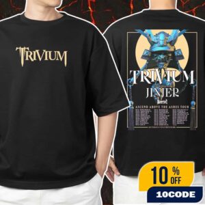 Trivium With Special Guest Jinjer x Heriot Ascend Above The Ashes Tour 2025 With Tour Dates Backprint North American Tour Two Sides Unisex T-Shirt
