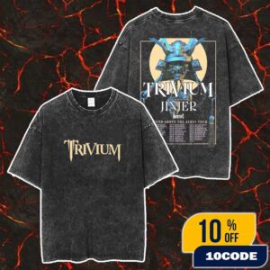 Trivium With Special Guest Jinjer x Heriot Ascend Above The Ashes Tour 2025 With Tour Dates Backprint North American Tour Two Sides Washed Unisex T-Shirt